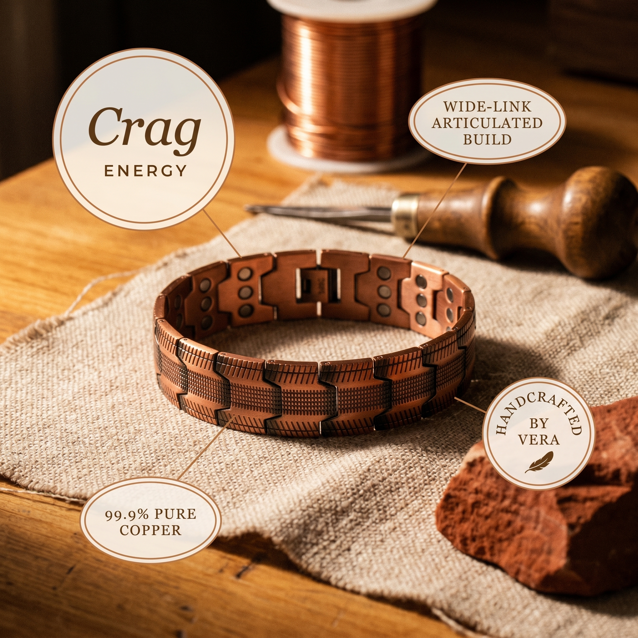 Crag Energy Copper Bracelet