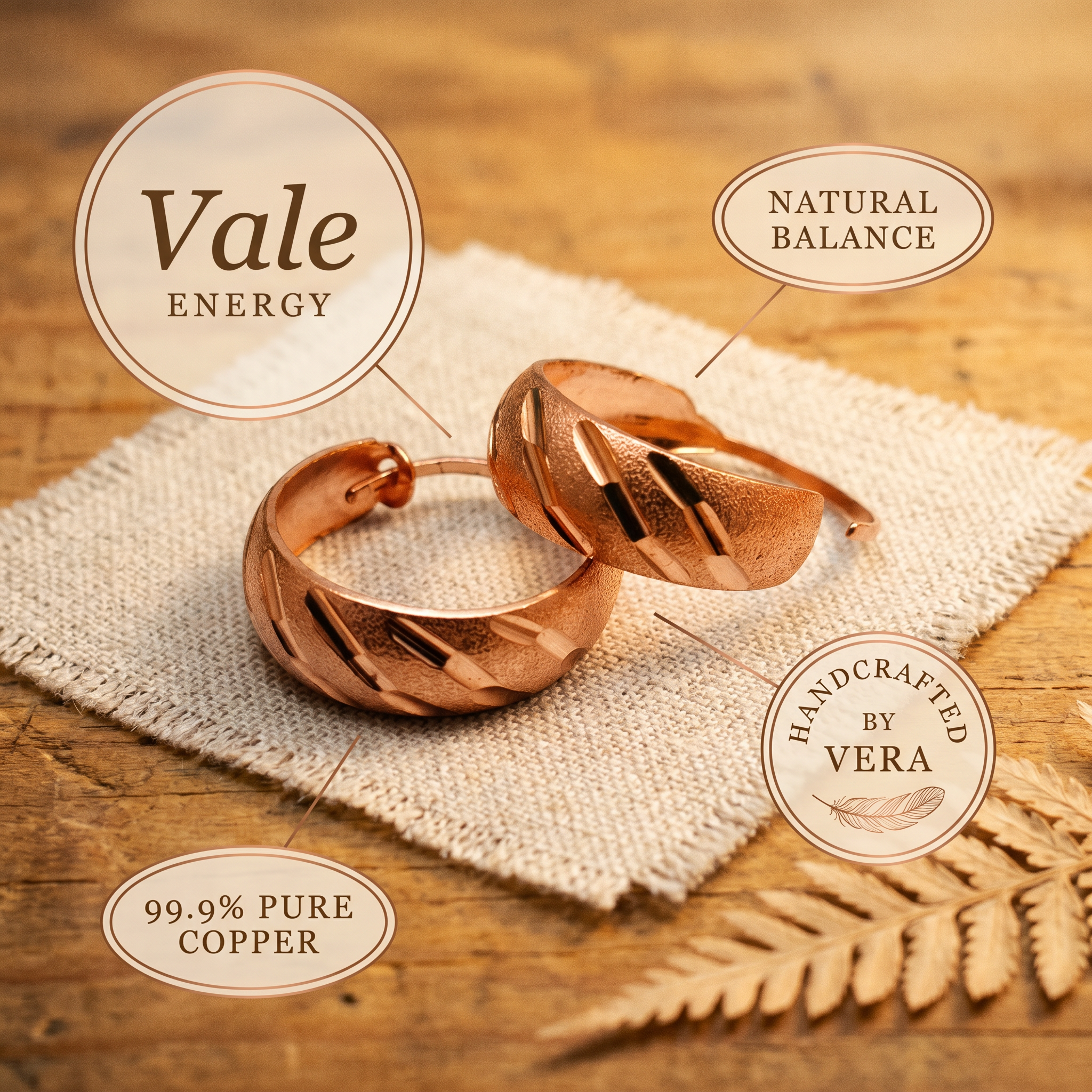 Vale Drop Copper Earrings