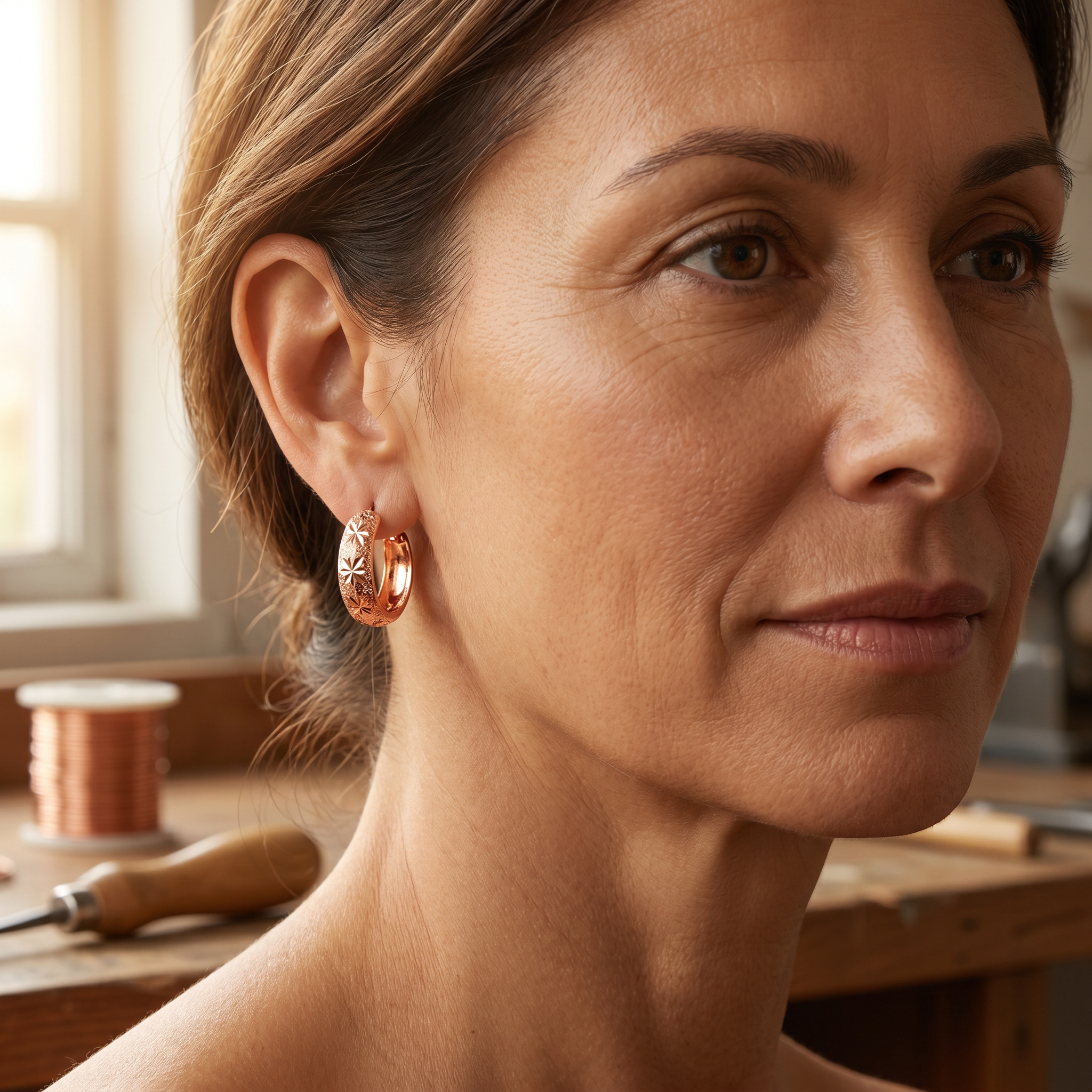 Dew Drop Copper Earrings