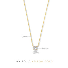 Cléa Moissanite Stone Necklace | Gold