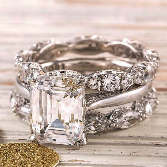 Silver Layered Band Ring