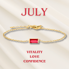 Heartline Birthstone Bracelet