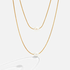 Sophisticated Layered Pearl Necklace