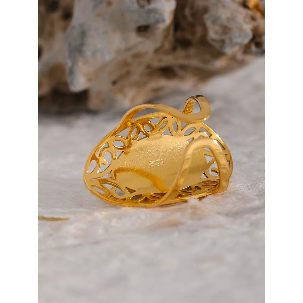 Bringer of Calm - Adjustable Ring with Natural Jasper