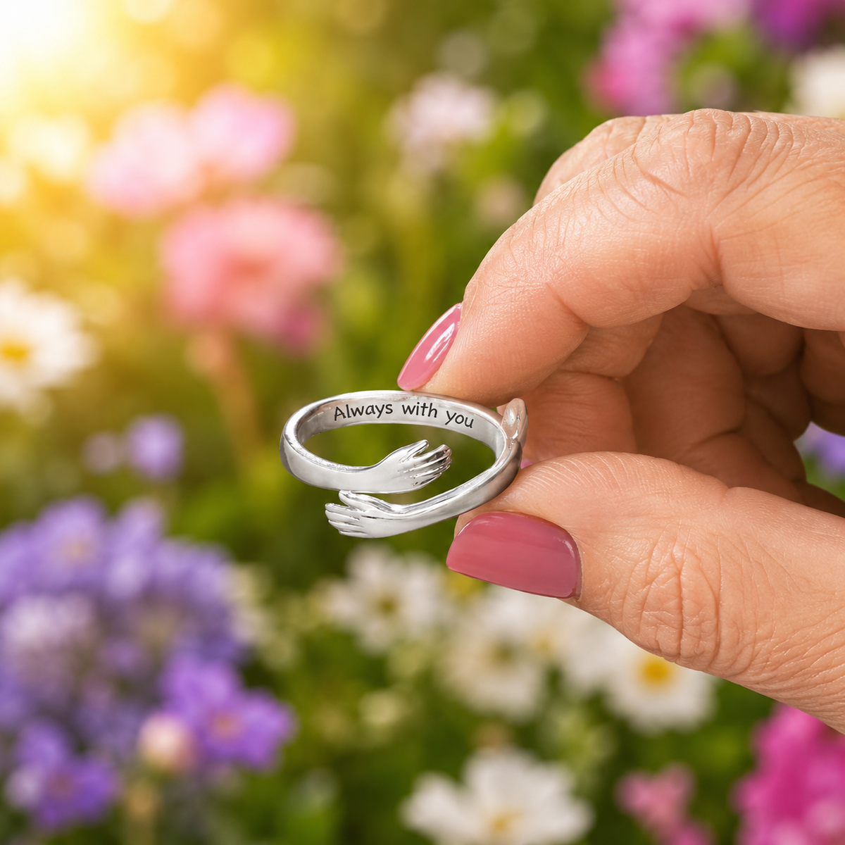 To My Granddaughter - Hug Ring
