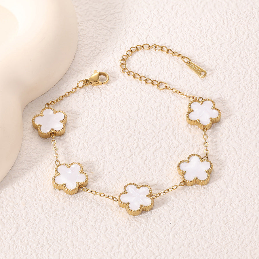 Five-Petal Flower Bracelet