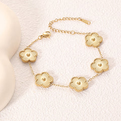 Five-Petal Flower Bracelet