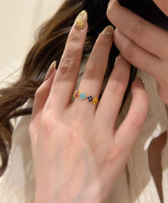 Multicolour Blossom Jewellery Set